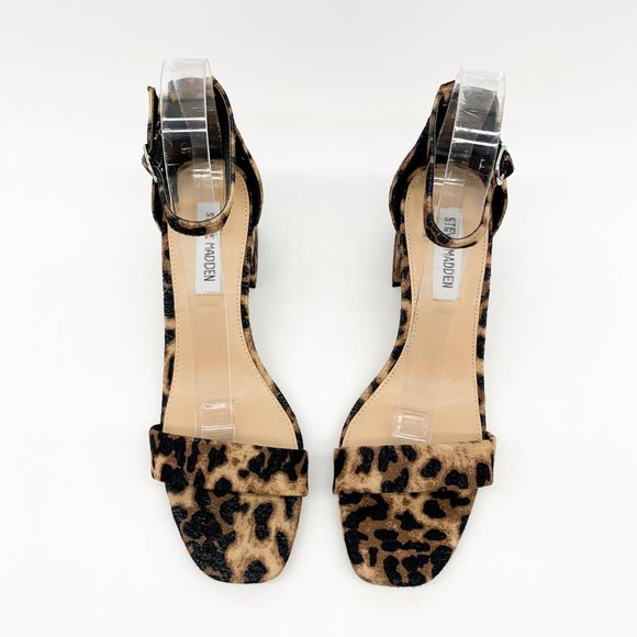 STEVE MADDEN Marisa Block Heel Leopard Sandals - Picture 4 of 7